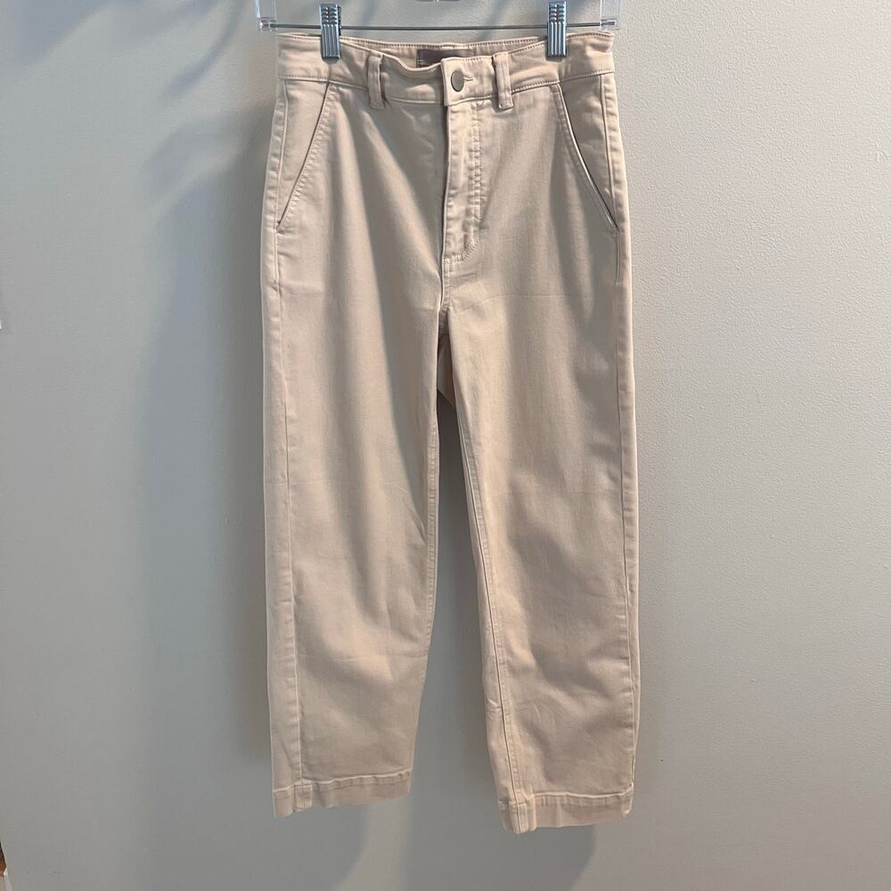 Everlane Light Tan Cropped Straight Regular Pants Size 2